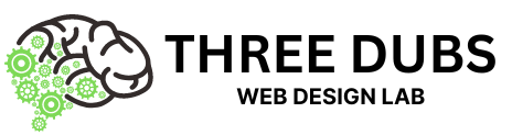 Three Dubs web Design black Logo